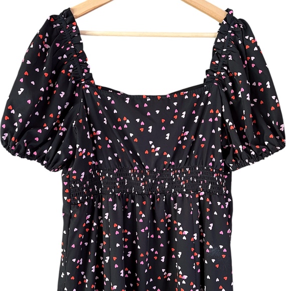 Unique Vintage Wild Hearts Run Free Midi Dress Size 1X - Picture 9 of 13